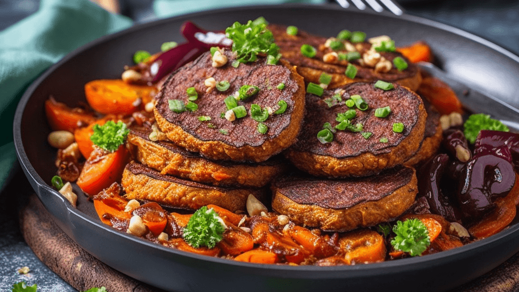 Gesund und schnell zubereitet: Süßkartoffel-Bratlinge mit Haferflocken und Gewürzen.