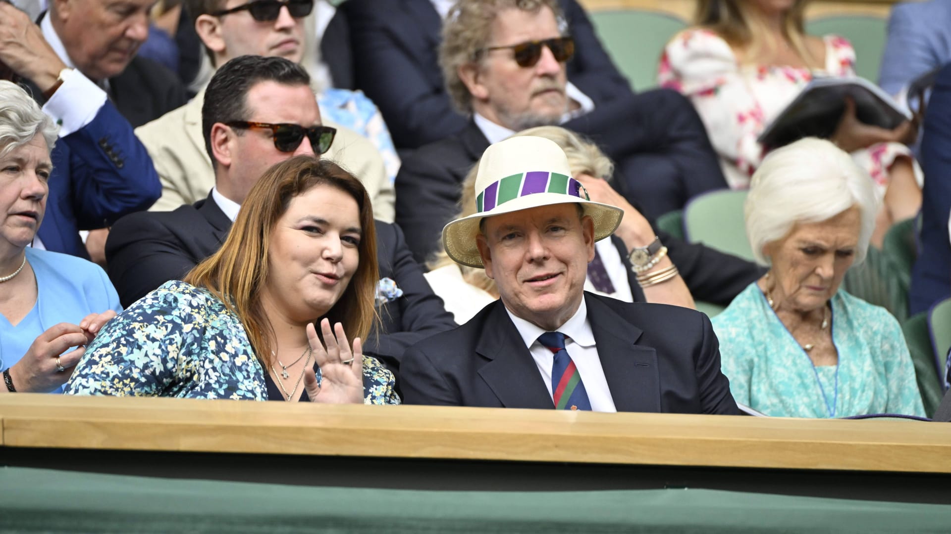 Fürst Albert II. und Mélanie-Antoinette Costello de Massy in Wimbledon.