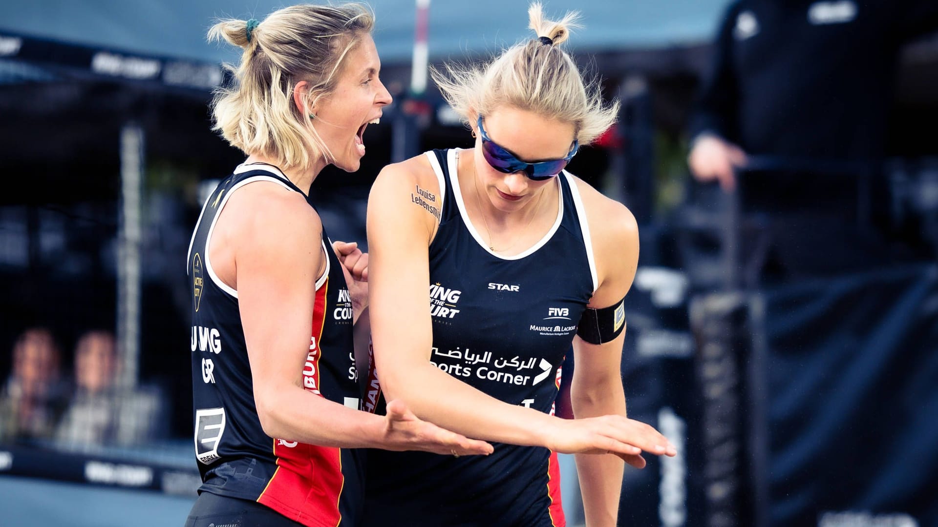 Laura Ludwig (l.) und Louisa Lippmann: Das Duo schaffte es in Kanada bis ins Viertelfinale.