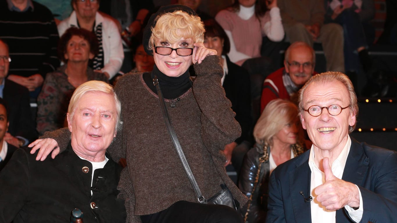 Peer Augustinski, Ingrid Steeger und Wichart von Roëll im Jahr 2013.