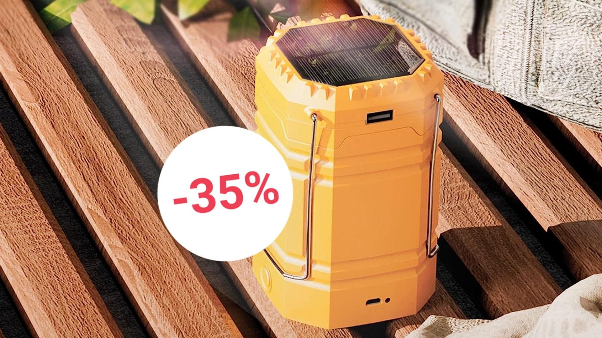 Bei Amazon ist heute eine Solar-Campinglampe im Angebot.