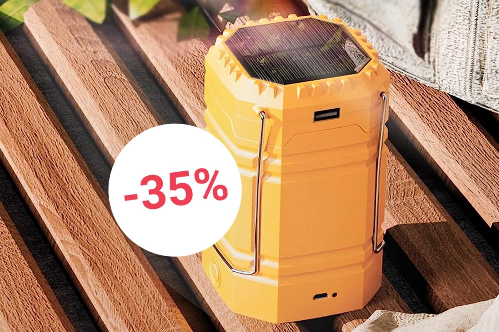 Bei Amazon ist heute eine Solar-Campinglampe im Angebot.