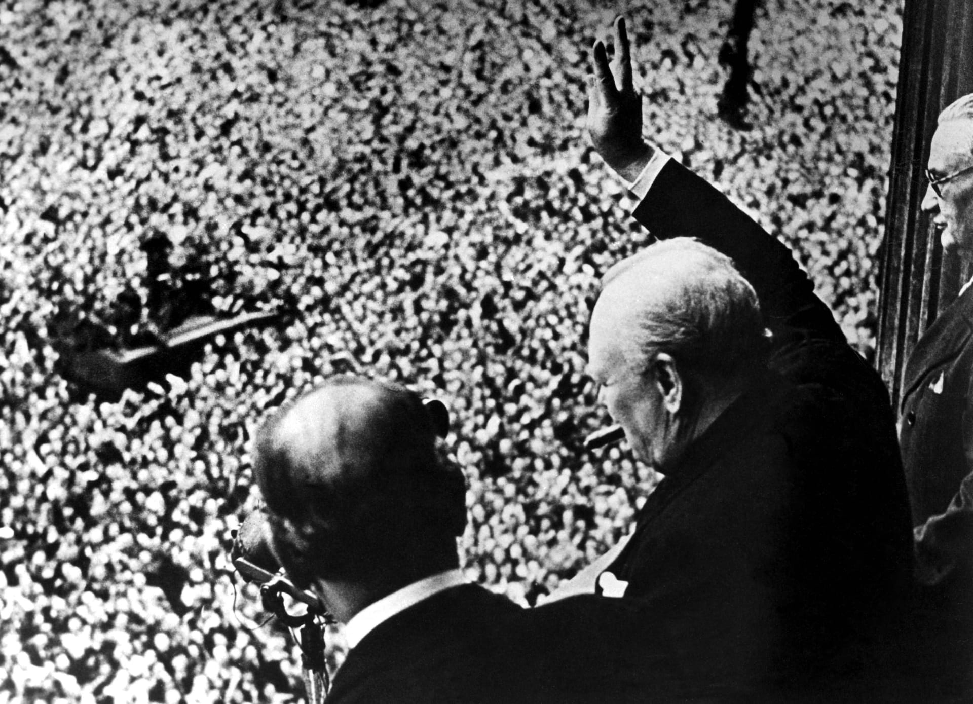 Winston Churchill am 8. Mai 1945 in London.