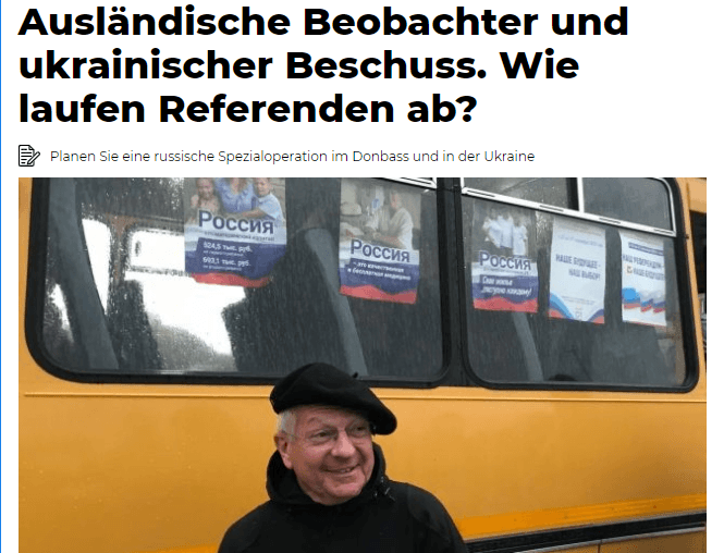 Baab und Bus: Der deutsche Beobachetr, der keiner gewesen sein will, in der auflagenstärksten russischen Wochenzeitung „Argumente und Fakten“.