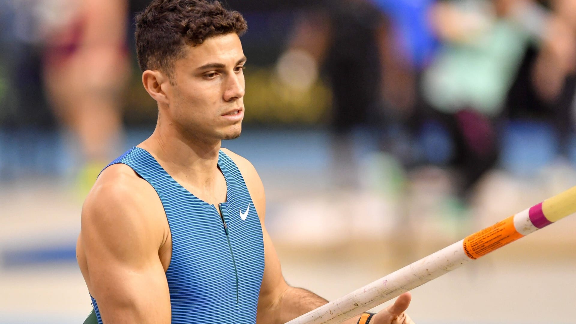 Thiago Braz im Januar bei einem Wettkampf in Karlsruhe: Der Brasilianer wurde 2016 Olympiasieger.