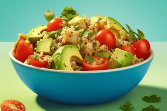Quinoa-Salat mit Avocado und Tomaten