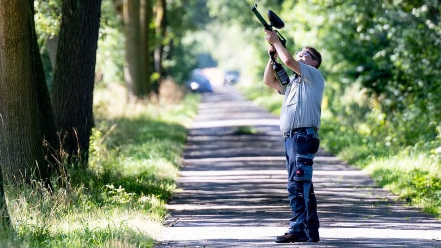 Paintball-Gewehre im Einsatz