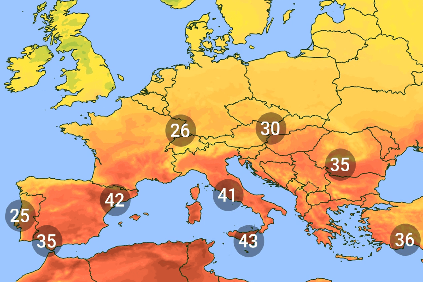 Reise Hitze Südeuropa