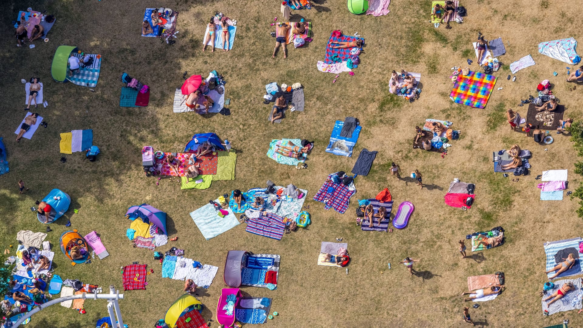 Volle Liegewiese: Oftmals gibt es kaum noch Platz im Freibad Volle Liegewiese: Oftmals gibt es kaum noch Platz im Freibad