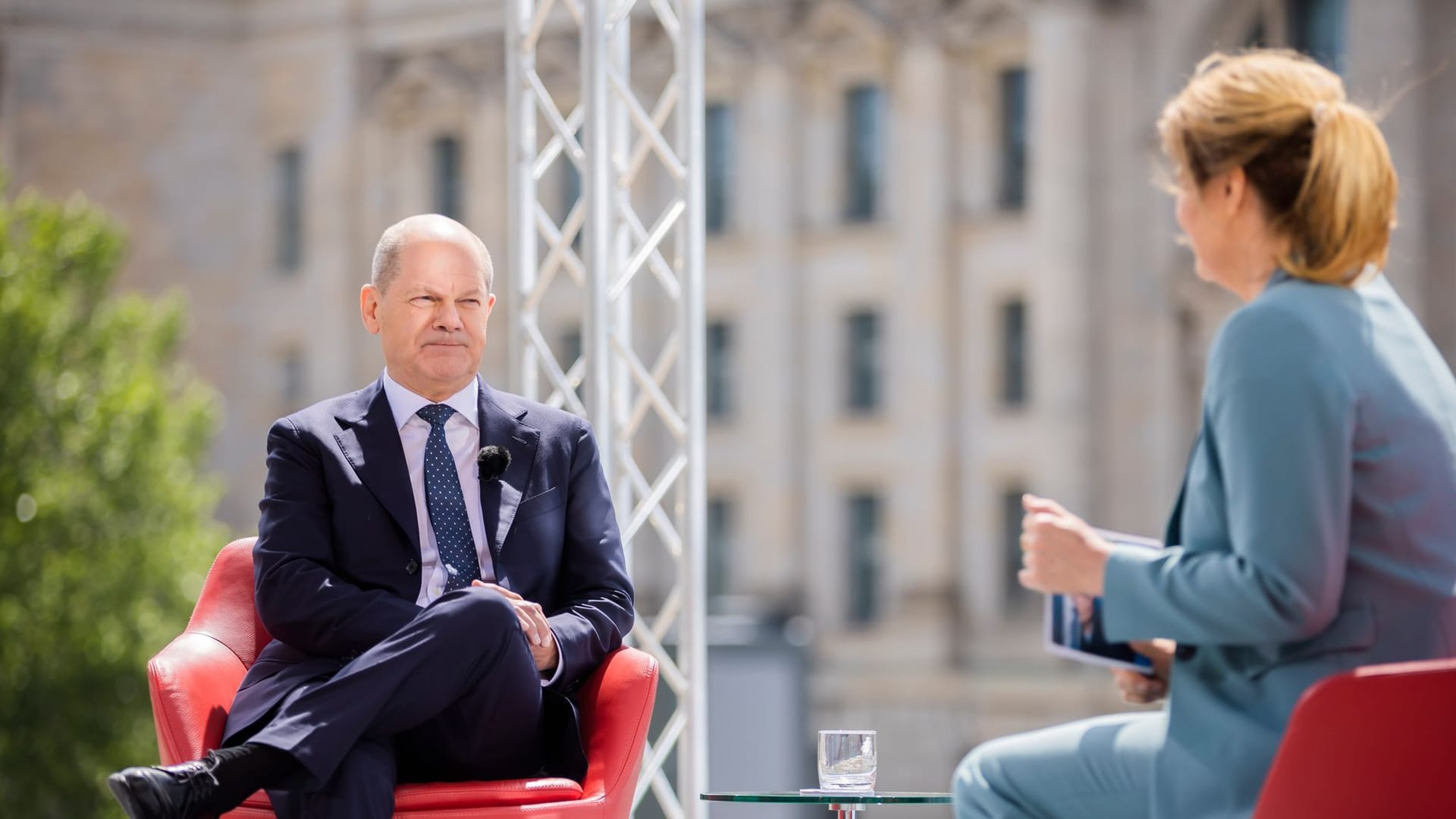 Bundeskanzler Olaf Scholz: Im Sommerinterview verteidigt er das Heizungsgesetzt.