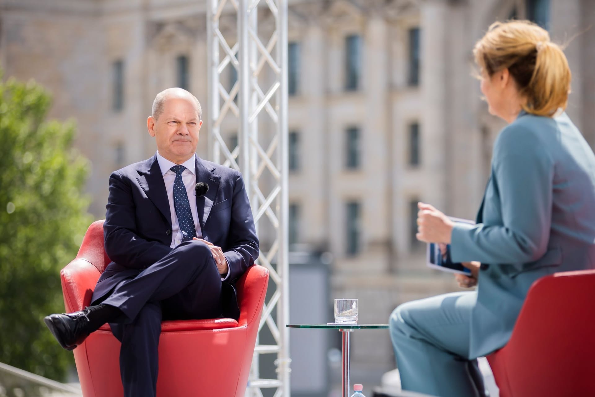 Bundeskanzler Olaf Scholz: Im Sommerinterview verteidigt er das Heizungsgesetzt.