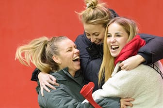 Linda Dallmann, Carolin Simon und Giulia Gwinn (v. l. n. r.): Alle drei spielen beim FC Bayern.