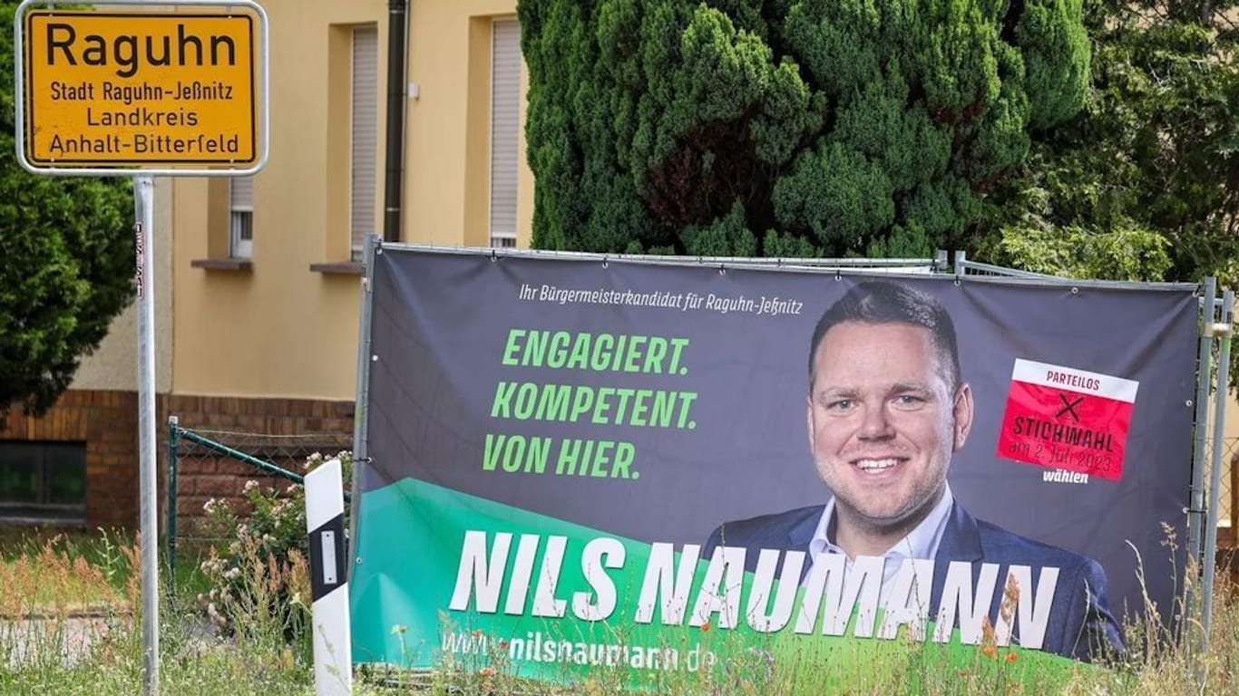 Der parteilose Nils Naumann trat in Raguhn-Jeßnitz an.