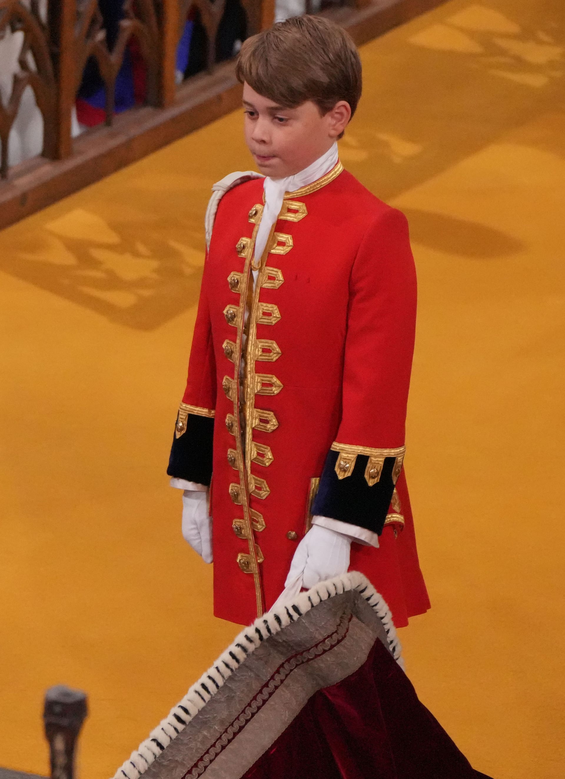 George am 6. Mai 2023 bei der Krönung seines Großvaters, König Charles III., in der Londoner Westminster Abbey.