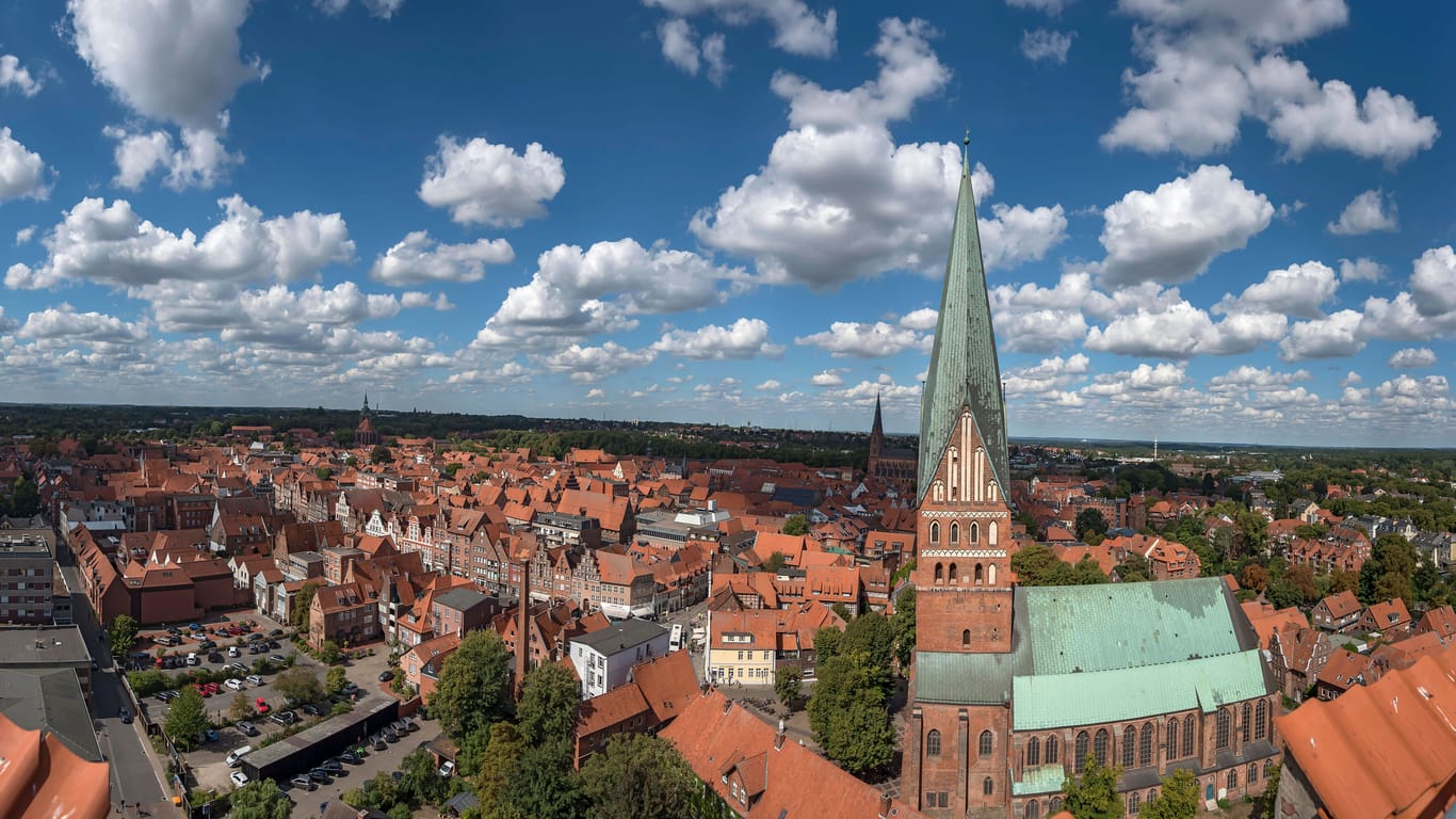 Panoramablick auf die Stadt Lüneburg: Der knappe Wohnraum trifft Studenten mit einem begrenzten Budget besonders hart.