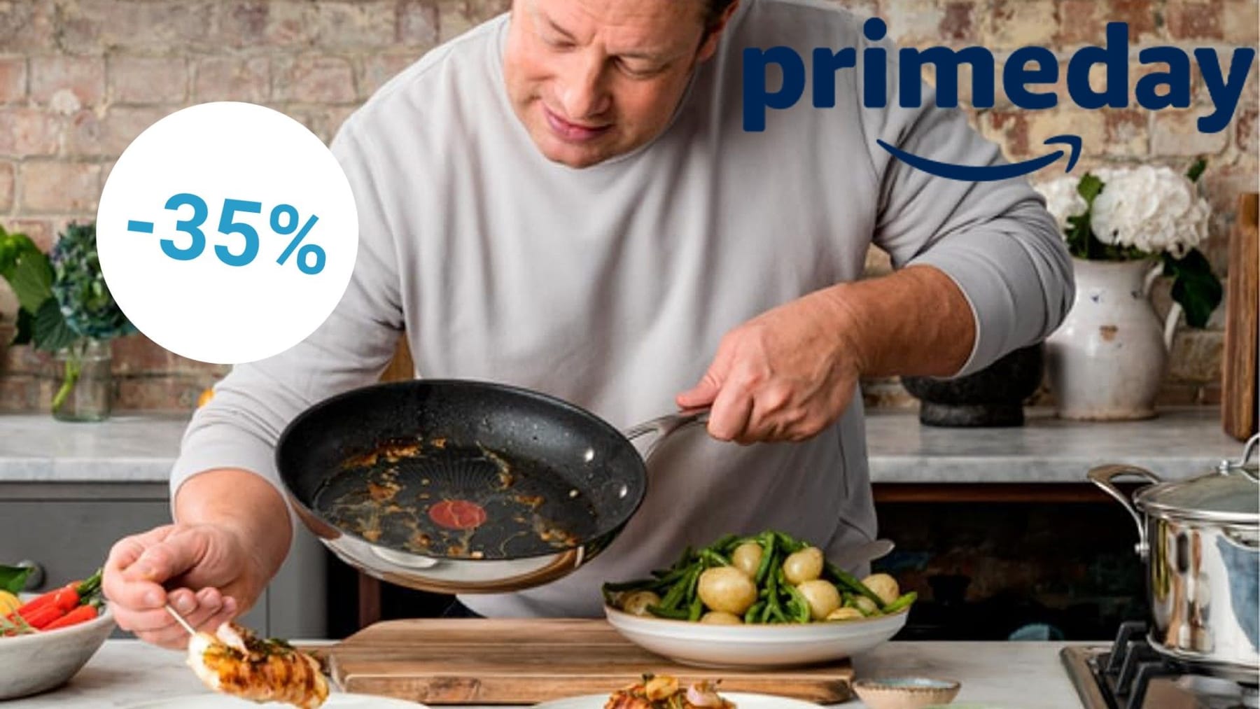 Amazon Prime Day: Tefal-Pfannenset von Jamie Oliver im günstigen Angebot