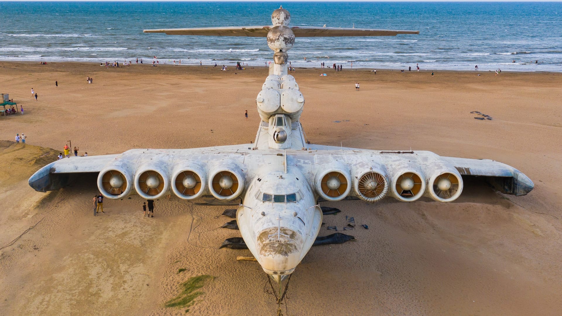 Ekranoplan vom Typ "Lun": Die Bodeneffektfahrzeuge sollten im Konfliktfall feindliche Kriegsschiffe attackieren.