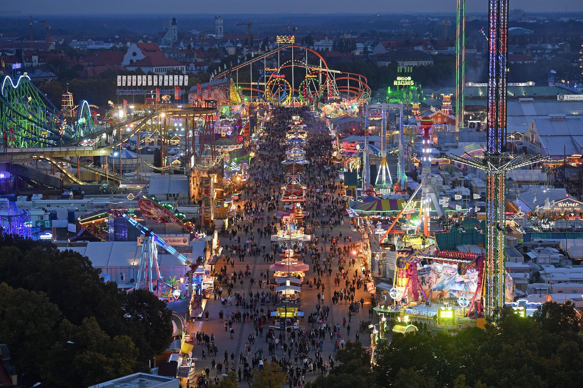 Blick auf die Theresienwiese: Auf dieser findet seit jeher das Oktoberfest statt.