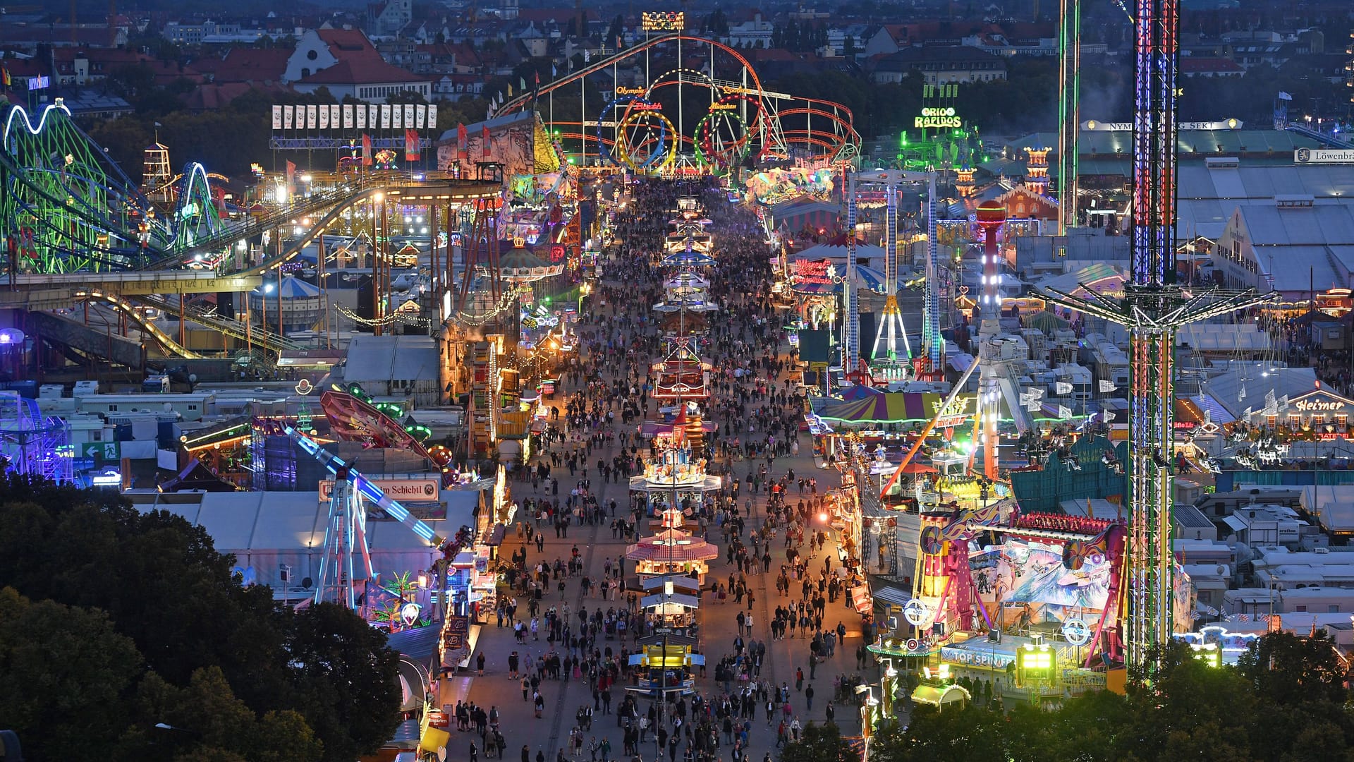 Blick auf die Theresienwiese: Auf dieser findet seit jeher das Oktoberfest statt.