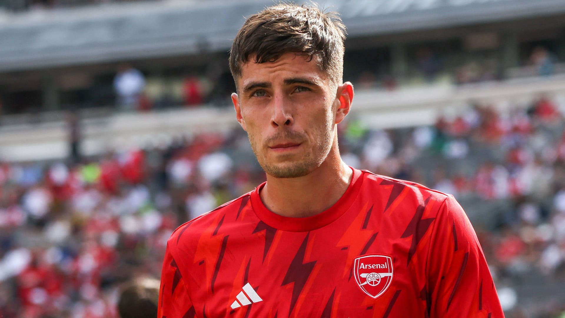 Kai Havertz im Trainingsshirt des FC Arsenal: Der Nationalspieler war im Sommer vom Stadtrivalen Chelsea zu den "Gunners" gewählt.