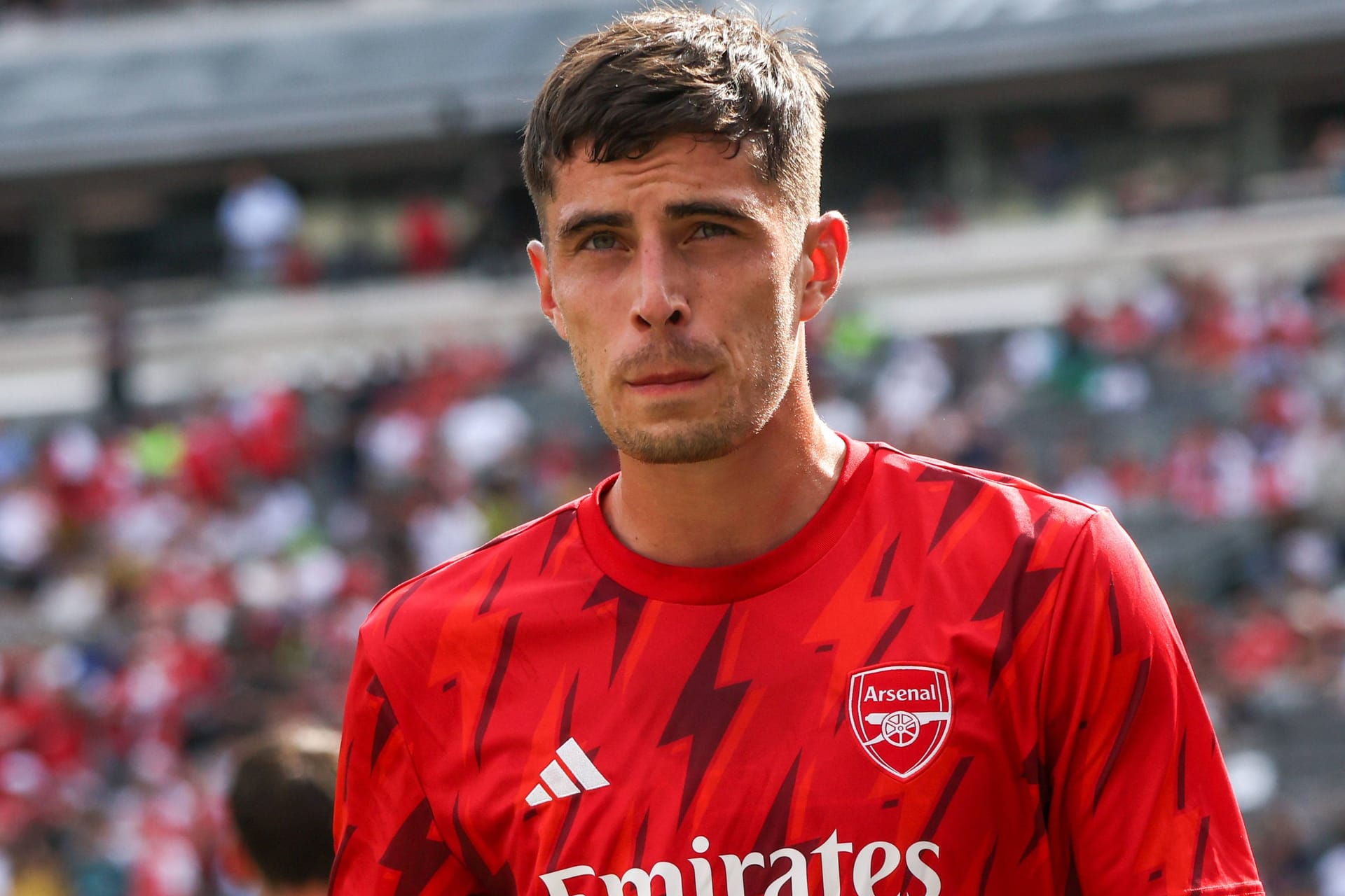 Kai Havertz im Trainingsshirt des FC Arsenal: Der Nationalspieler war im Sommer vom Stadtrivalen Chelsea zu den "Gunners" gewählt.