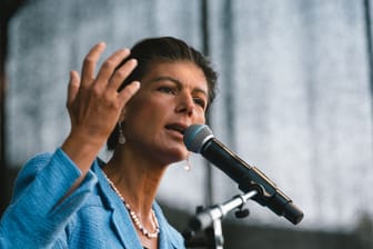 Sahra Wagenknecht bei einem Wahlkampfauftritt (Archivbild).