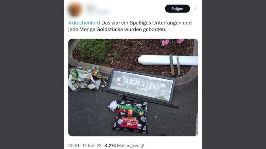 "Spaßiges Unterfangen": Einer der Beteiligten teilt mit einem Foto seine Freude über den erfolgreichen Diebstahl.