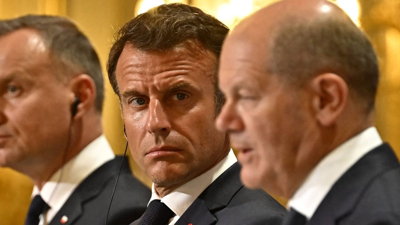Andrzej Duda, Emmanuel Macron und Olaf Scholz: Europa muss seine Verteidigungsfähigkeit stärken.