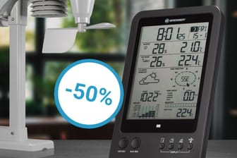Stark reduziert bei Aldi: Die Wetterstation von Bresser misst unter anderem die Temperatur und den Niederschlag.