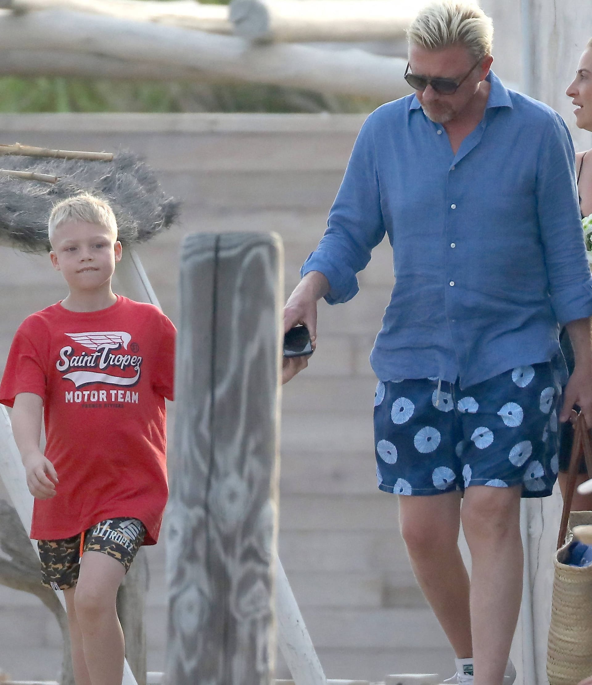 Hier im Juli 2019 im französischen Saint-Tropez: Boris Becker und sein Sohn Amadeus