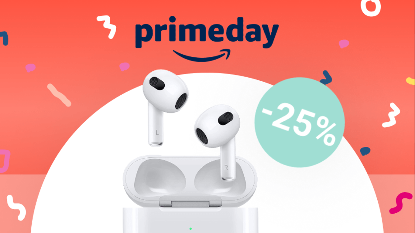 Am Prime Day können Sie sich die AirPods 3 von Apple zum Rekordpreis sichern.