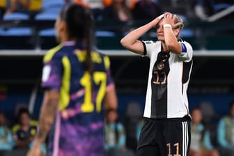 Alexandra Popp entsetzt: Gegen Kolumbien setzte es für das DFB-Team eine Last-Minute-Niederlage.