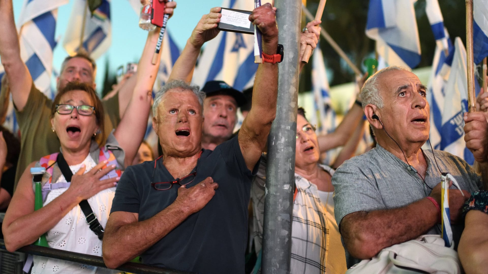 Proteste in Jerusalem: Seit Monaten demonstrieren Tausende Israelis gegen die Justizreform.