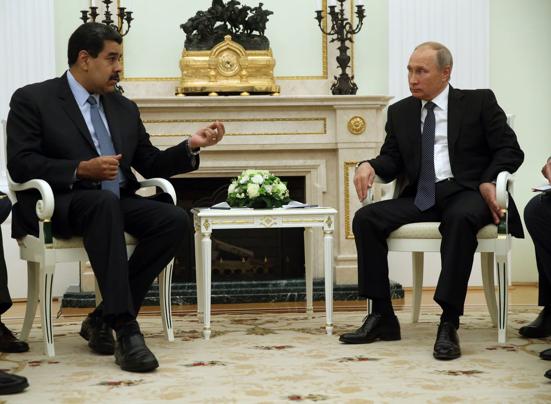 Fachgespräch unter Autokraten: Der venezolanische Präsident Nicolas Maduro (l.) und sein russisches Pendant bei einem Treffen im Kreml im Jahr 2017.