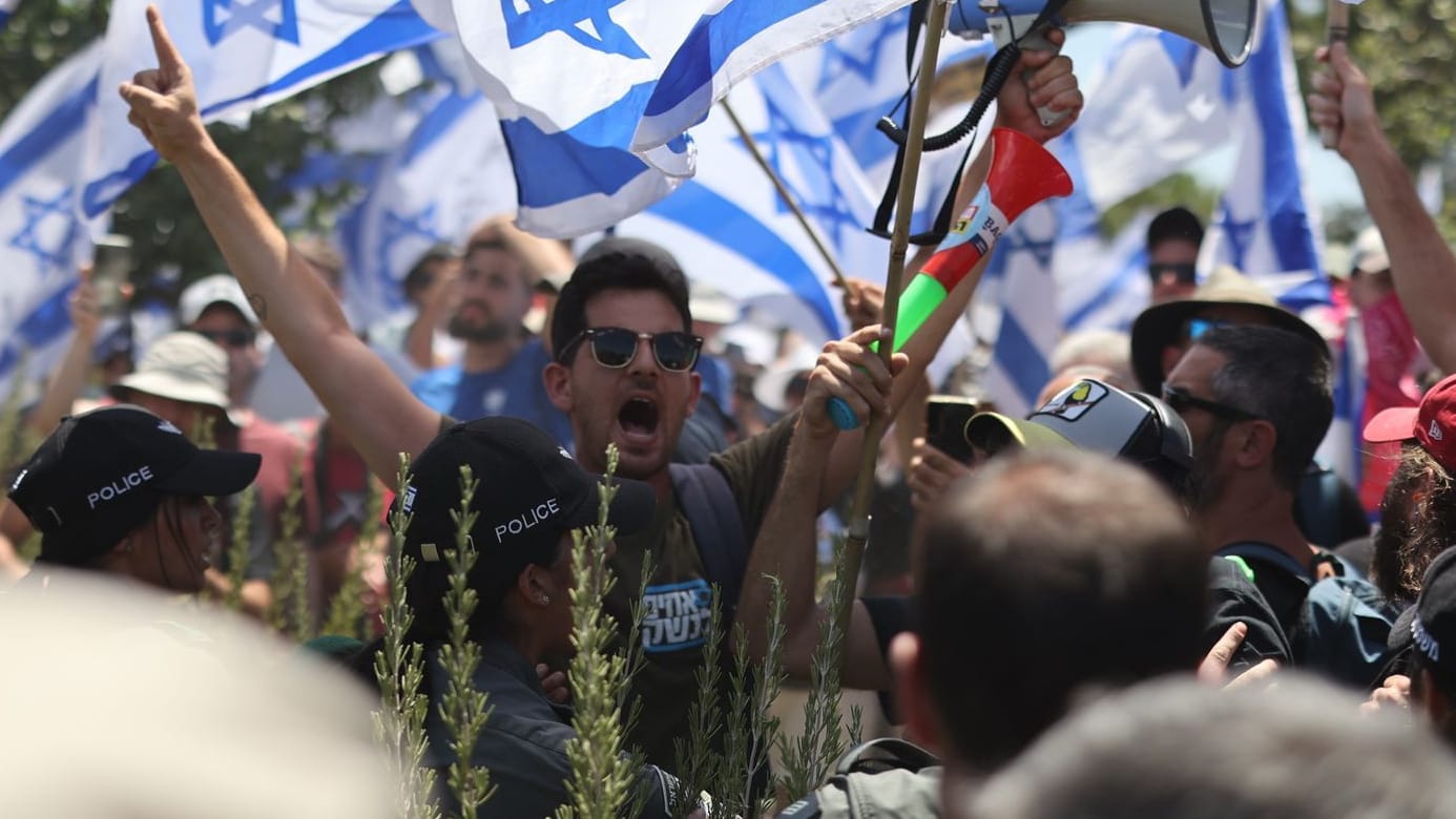 Proteste in Jerusalem: Seit Monaten demonstrieren Tausende Israelis gegen die Justizreform.