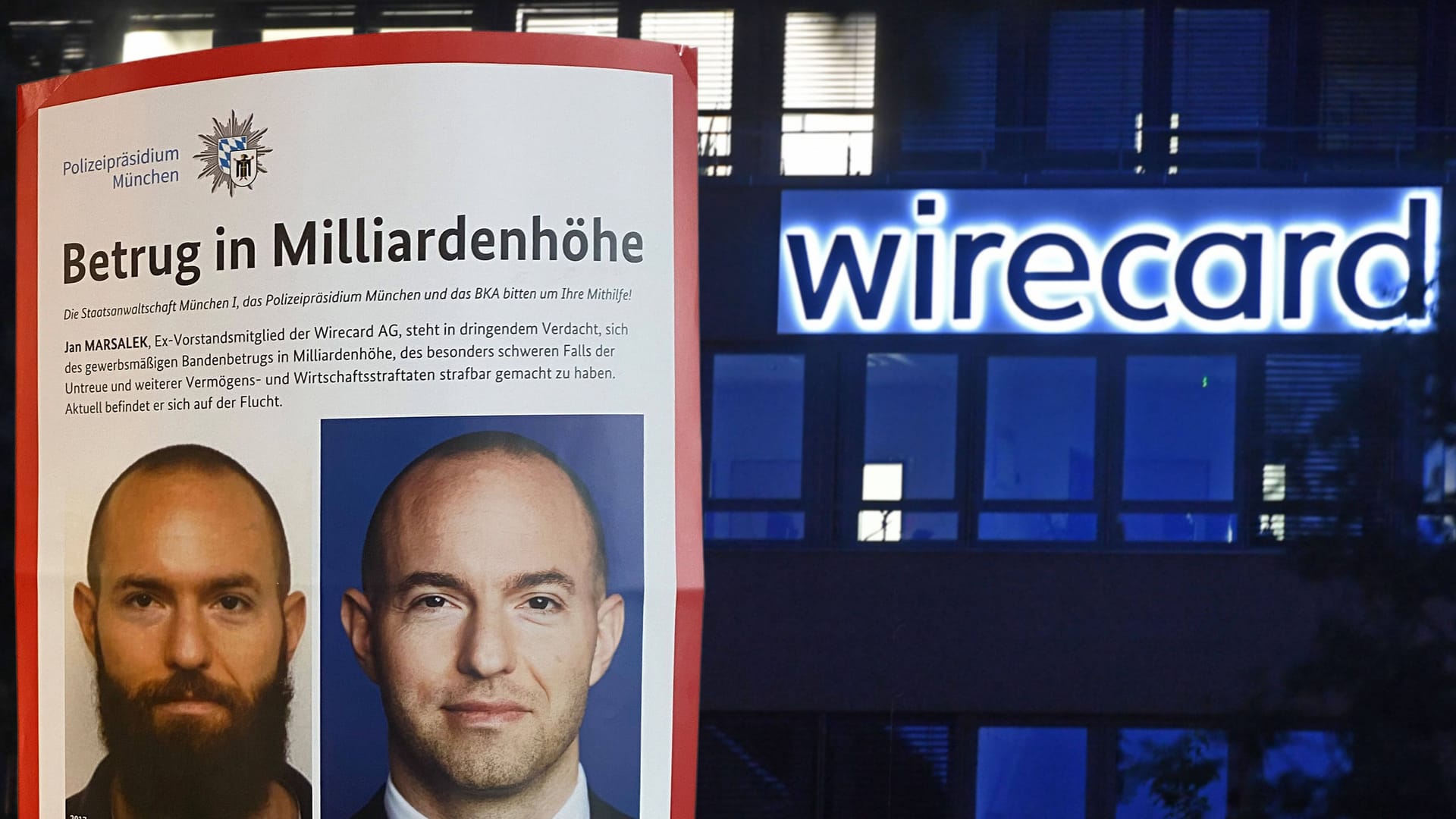 Fahndung nach Jan Marsalek (Archivbild): Ein Brief des flüchtigen Ex-Wirecard-Vorstands löst im Prozess Streit aus.