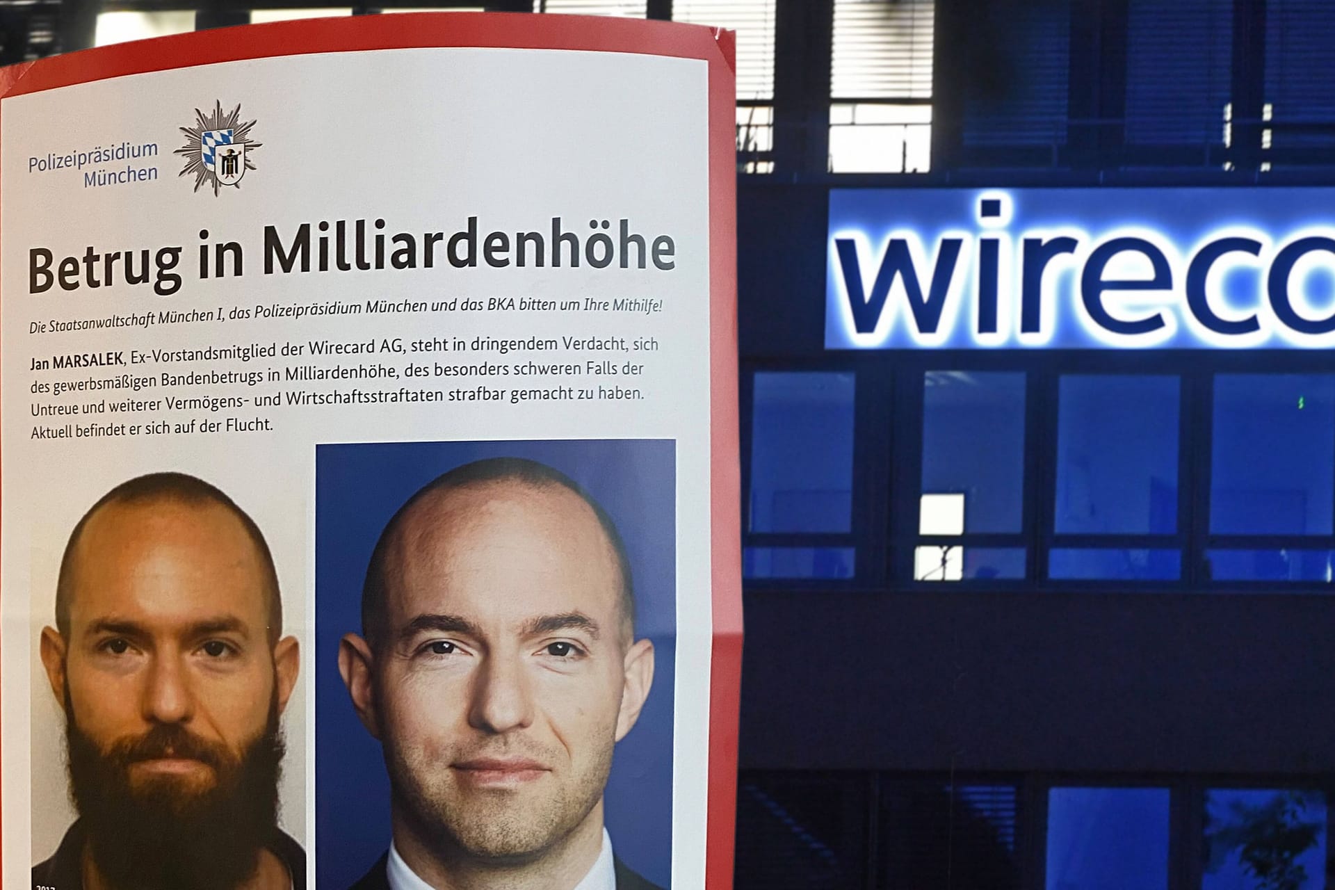 Fahndung nach Jan Marsalek (Archivbild): Ein Brief des flüchtigen Ex-Wirecard-Vorstands löst im Prozess Streit aus.