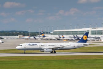 Ein Airbus A321 der Lufthansa am Münchner Flughafen (Symbolbild): Am Dienstag kam es zu einem Zwischenfall mit einem solchen Flugzeug.