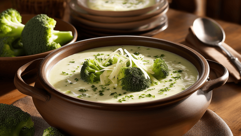 Vegane Brokkoli-Cremesuppe mit Kokosmilch