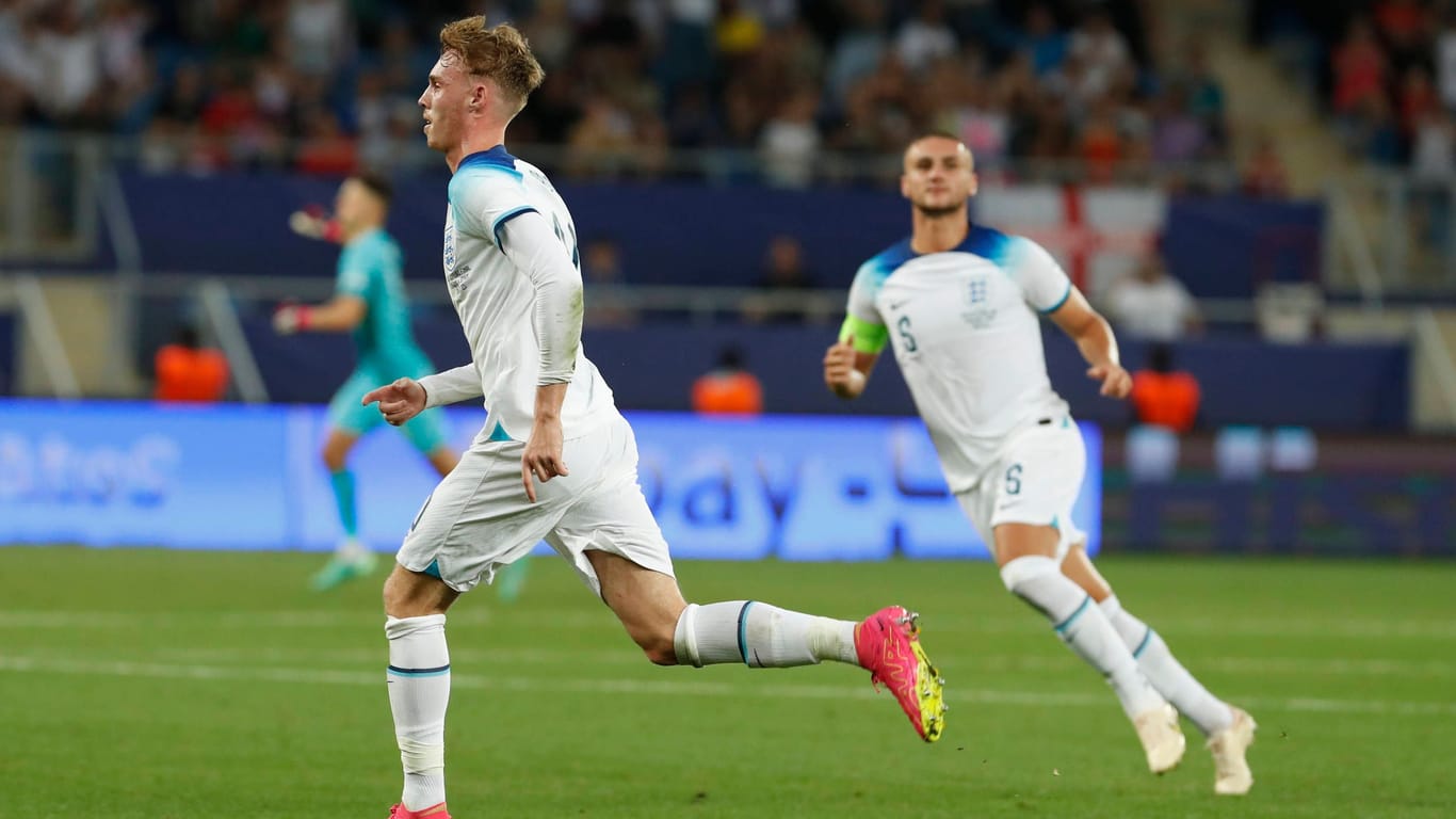 Cole Palmer (l.): Der junge Engländer erzielte das entscheidende Tor im EM-Finale.