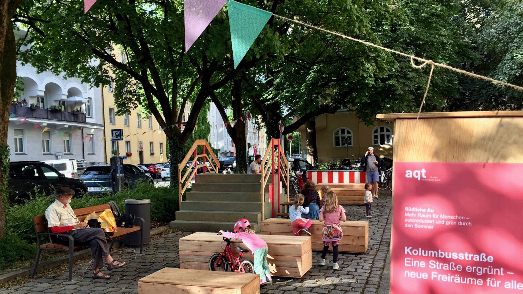 Konfliktpotenzial: Manch ein Anwohner der Kolumbusstraße fühlt sich durch den Lärm spielender Kinder gestört.