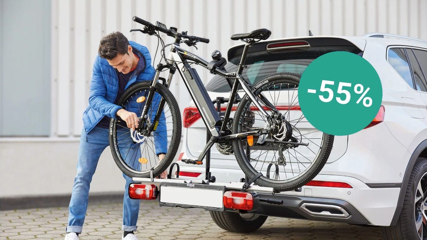 Fahrräder und E-Bikes: Bei Lidl ist jetzt ein Marken-Fahrradträger auf unter 150 Euro reduziert.