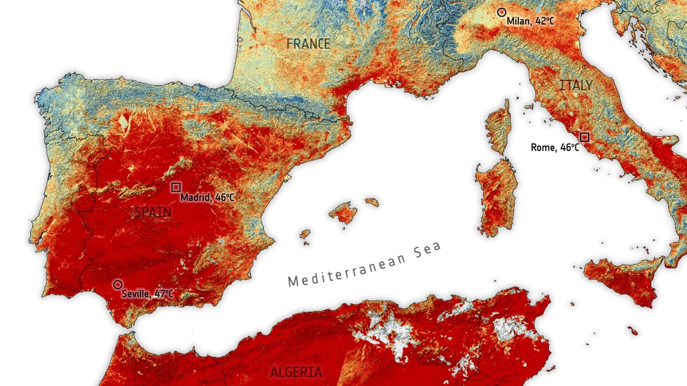 Extreme Hitze in Mittelmeerraum