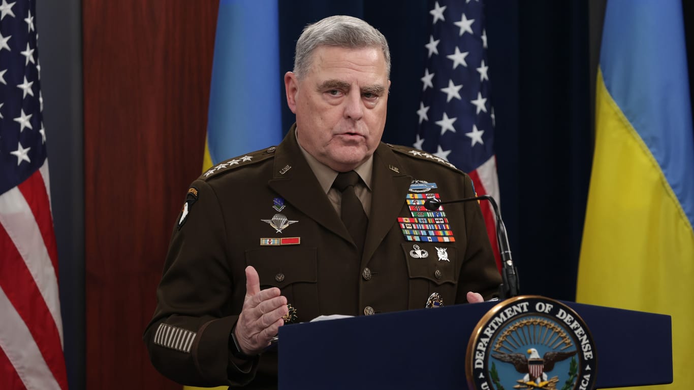 General Mark Milley bei einem Treffen der Ukraine-Kontaktgruppe im US-Verteidigungsministerium.