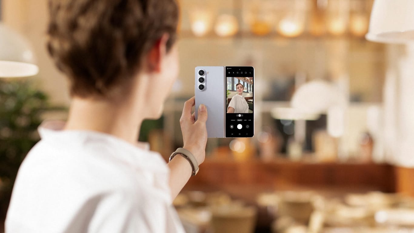 Das Fold 5 erlaubt auch Selfies mit der Hauptkamera