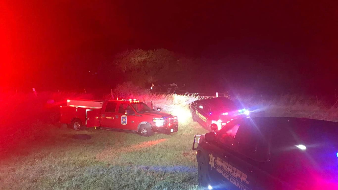 Unfallort in Texas: Der Wagen der Familie überschlug sich mehrfach.