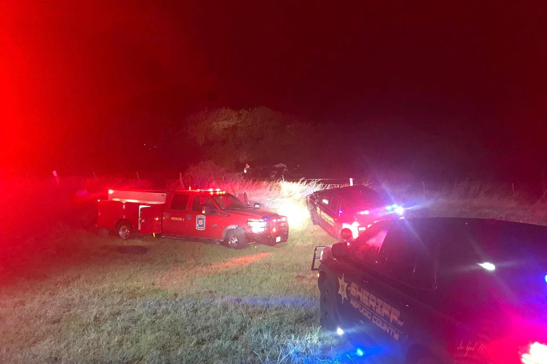 Unfallort in Texas: Der Wagen der Familie überschlug sich mehrfach.