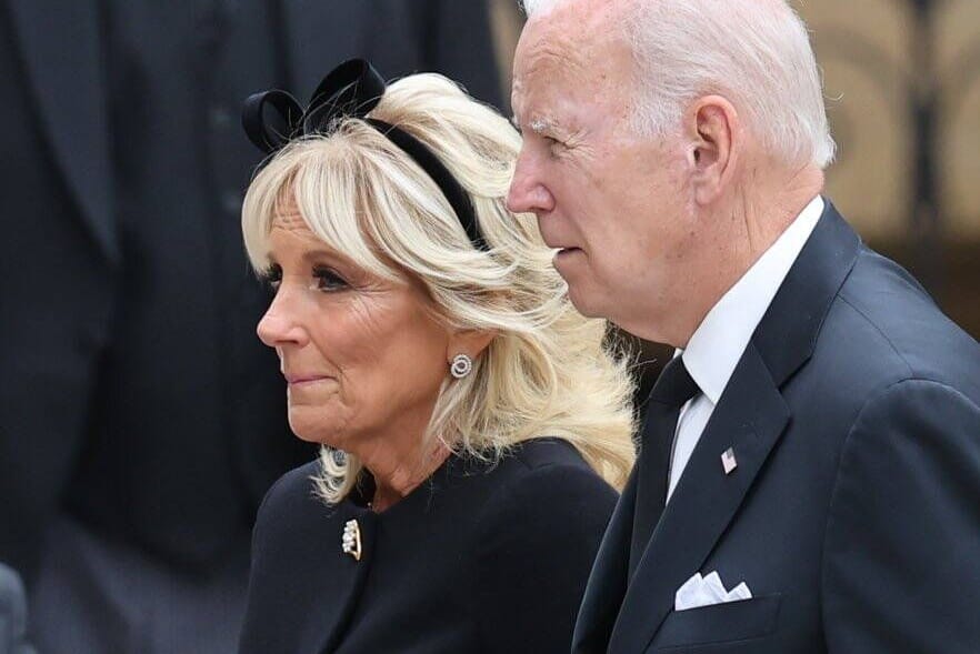 Jill und Joe Biden bei der Beerdigung von Queen Elizabeth II.