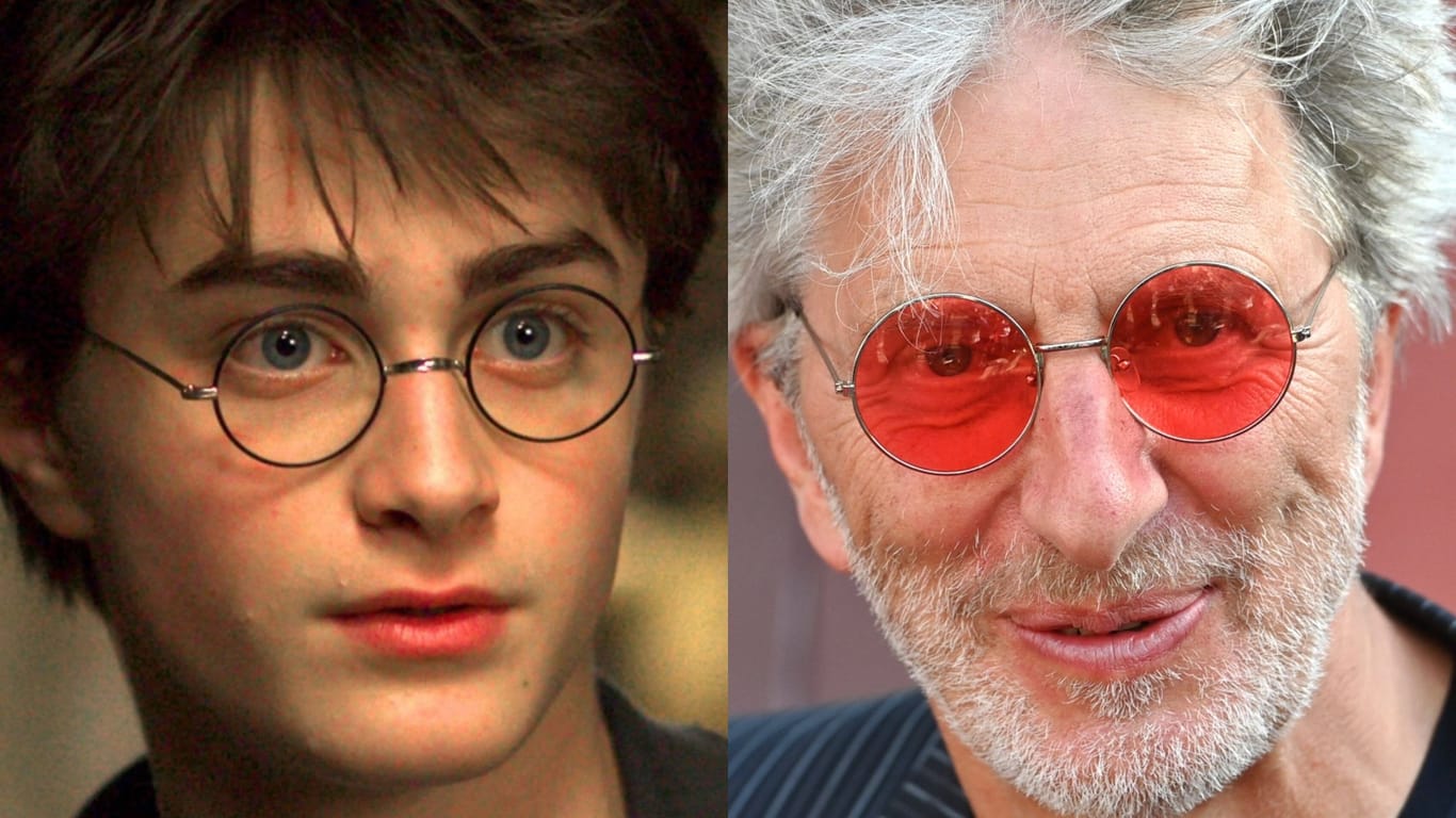Daniel Radcliffe als Harry Potter (links) und Rufus Beck: Der Synchronsprecher gab den Potter-Büchern seine Stimme.