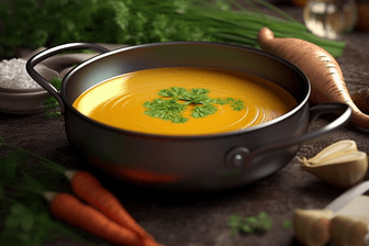 Karotten-Ingwer-Suppe: Mit diesem veganen Rezept bereiten Sie das Gericht schnell zu.